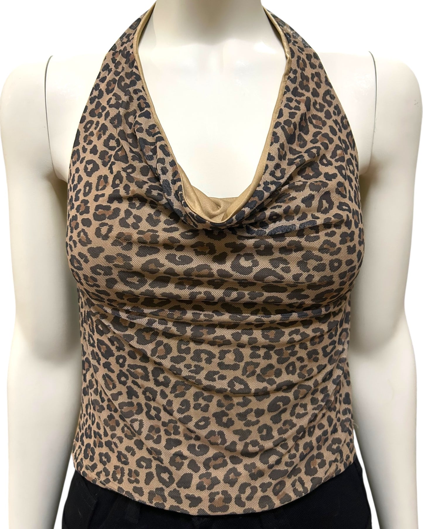 Leopard Print Halter Top Small