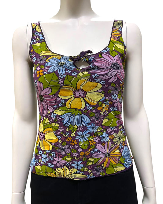 Floral Sleeveless Top Small