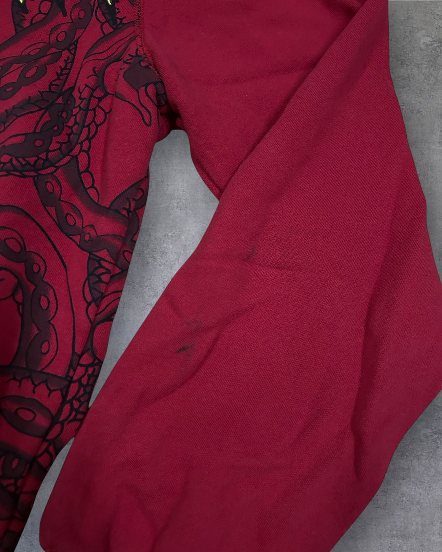 Men’s Red Christian Audigier x Ed Hardy Zip Hoodie Jacket XL