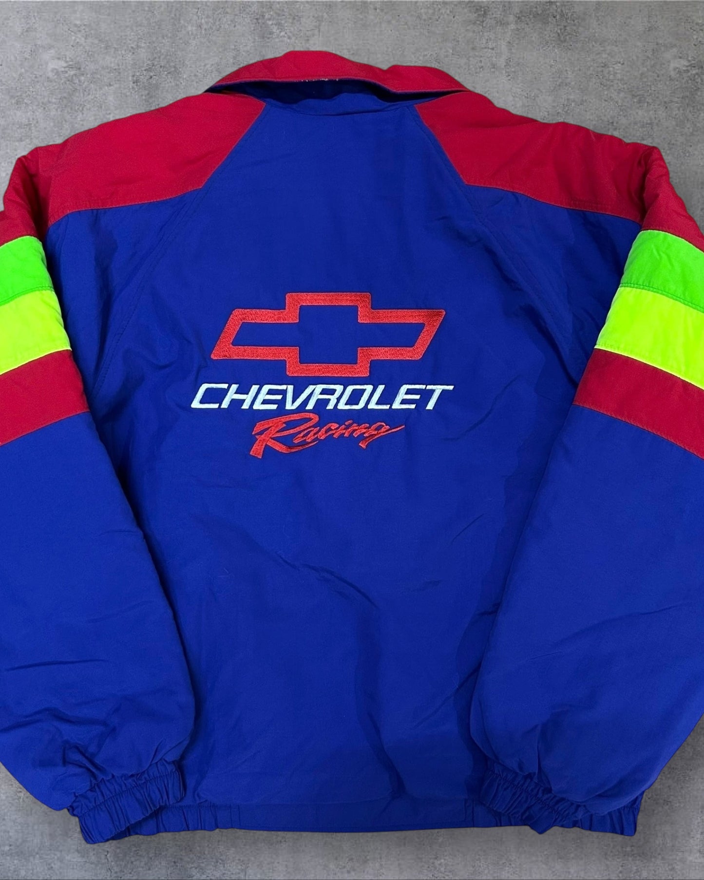 Vintage Chevloret Nascar Purple Racing Ski Bomber Jacket Large to XL