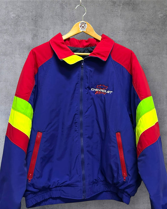 Vintage Chevloret Nascar Purple Racing Ski Bomber Jacket Large to XL