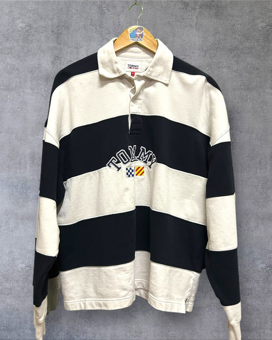 Tommy Hilfiger Archive Stripe Relaxed Rugby Shirt Medium to Large