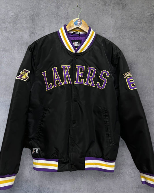 Men’s NBA Lakers Los Angeles Black Bomber Jacket Medium to Large