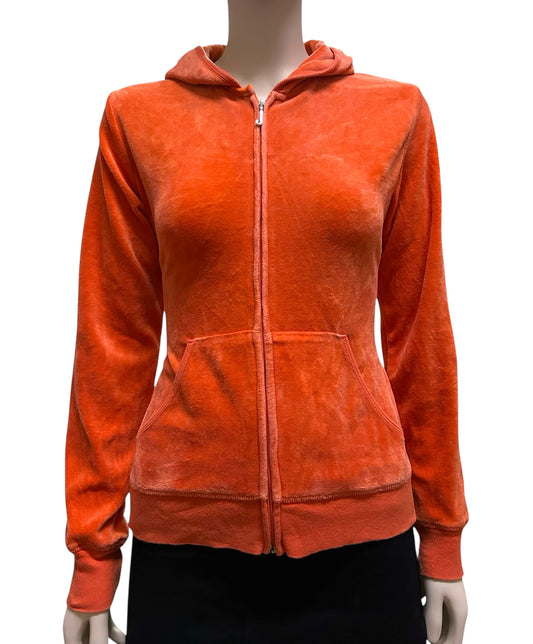 Y2K Juicy Couture Velour Full  Zip Hoodie With Back Hit XL