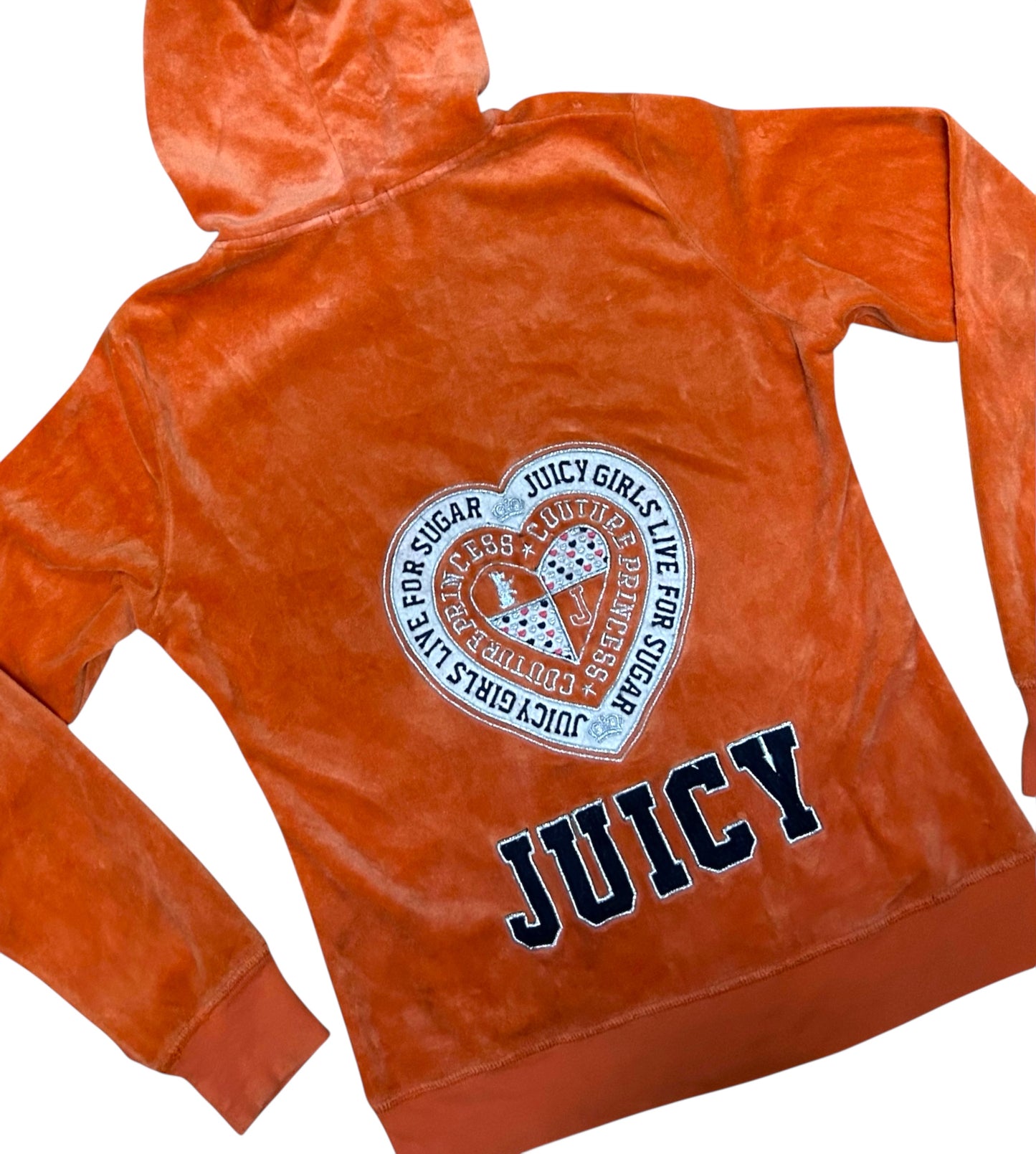 Y2K Juicy Couture Velour Full  Zip Hoodie With Back Hit XL